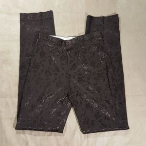 SALE! Vertigo Dress Pants Brown Floral Print 6